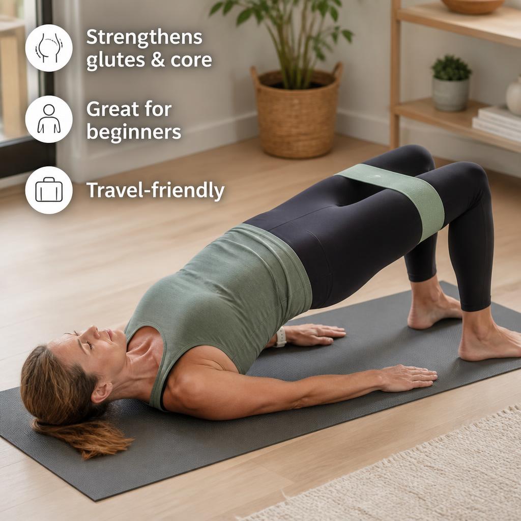 Flat Loop Resistance Bands for Glutes, Legs & Mobility — glute bridge